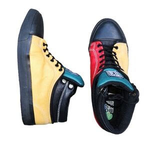 Vtg 90s Reebok Boks Color Block Shoes Sneakers Leather Women US 6.5 Euro 37